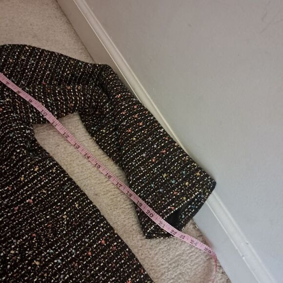 Sag Harbor Tweed Zip-Up Formal Evening Workwear Vintage Blazer Warm Fall Sz 14 - Picture 9 of 10